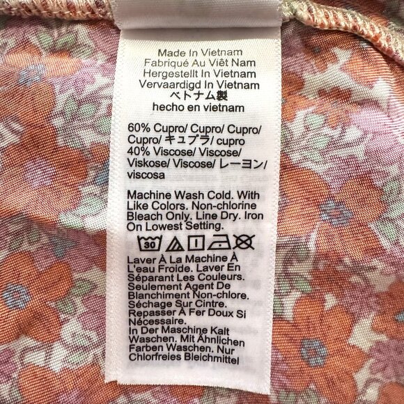 J. CREW Classic-fit Drapey Cupro Shirt in Pink Floral - size 16 - Picture 6 of 10